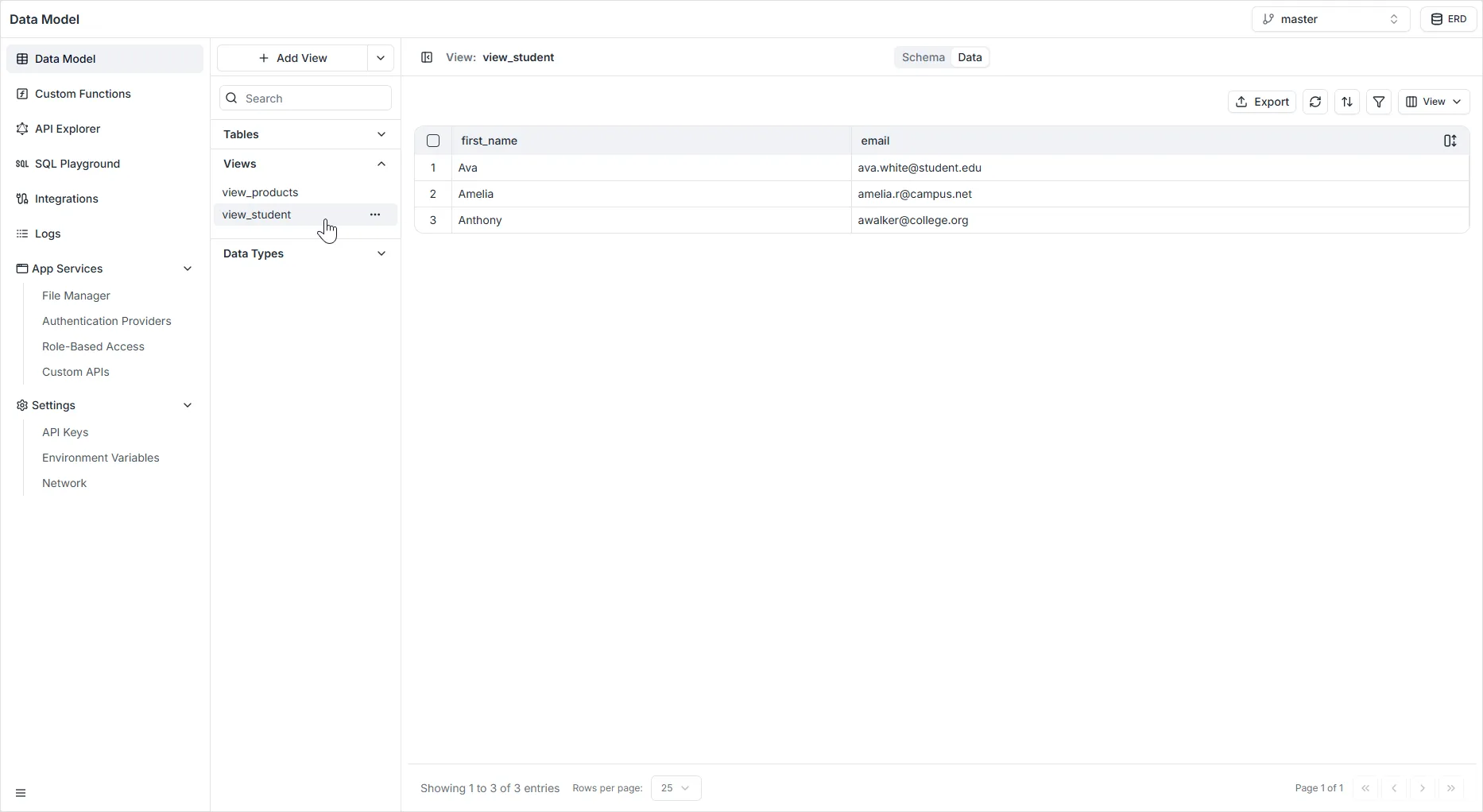 View result preview